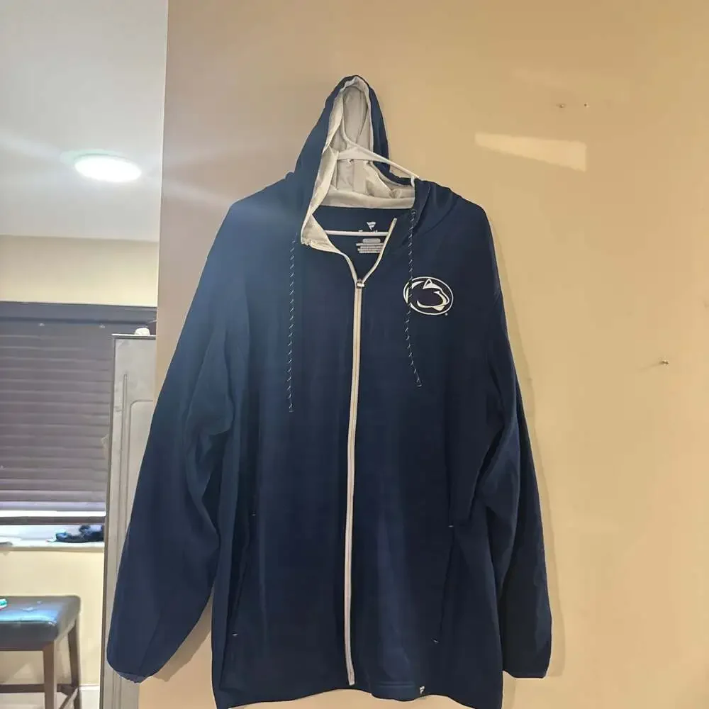 Penn State Nittany Lions Fanatics Men's 2XL Navy Blue Full-Zip Hooded Lightweigh